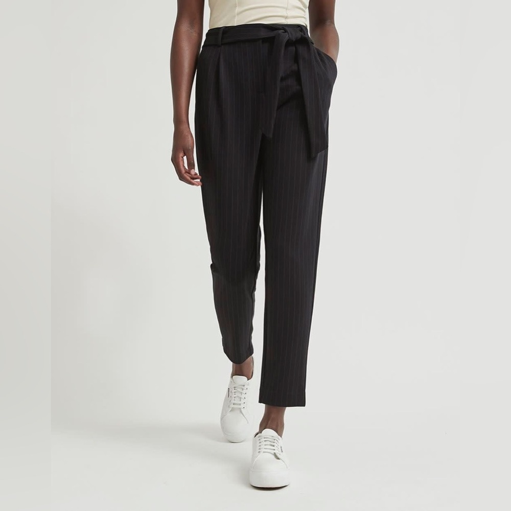 RW & CO. Knit Pinstripe Mid-Rise Tapered Leg Pant - 29"